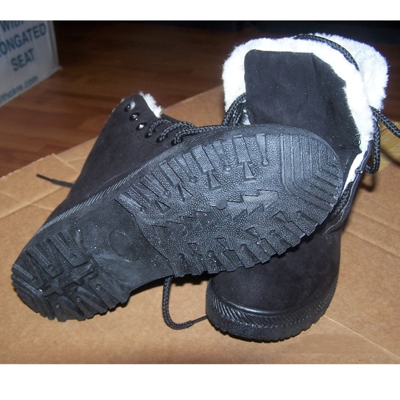 SQL Winter Fashion Fur Lined Ankle Boots - Picture 4 of 5